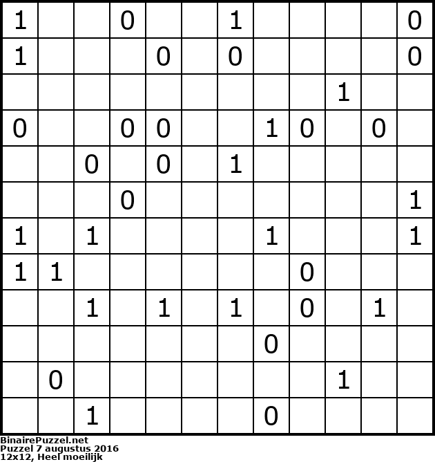Binaire Puzzel