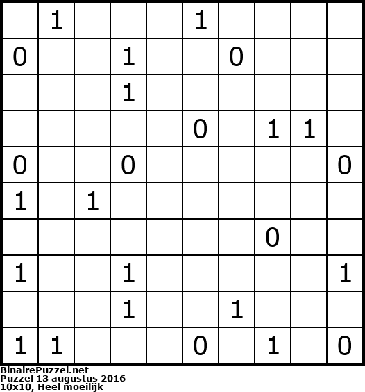 Binaire Puzzel