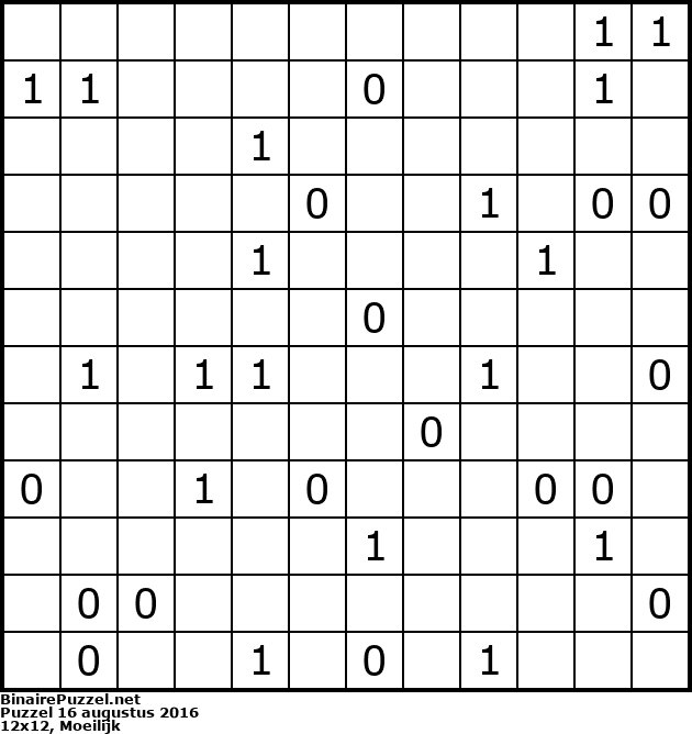 Binaire Puzzel