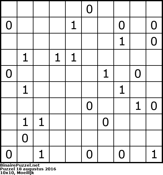 Binaire Puzzel
