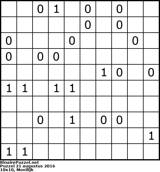 Binaire Puzzel