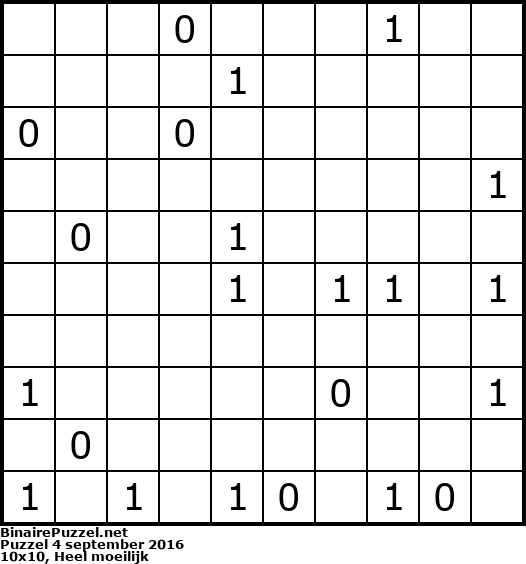 Binaire Puzzel