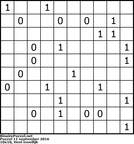Binaire Puzzel