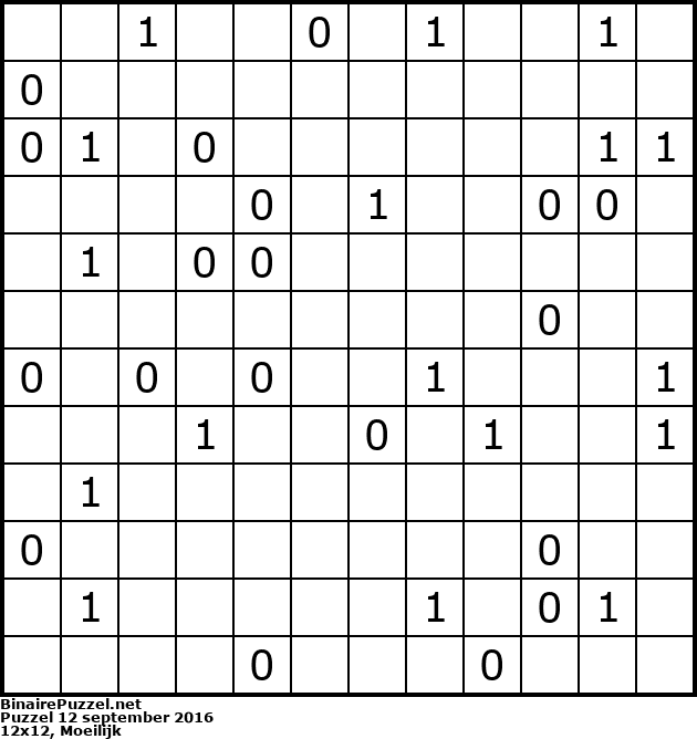 Binaire Puzzel