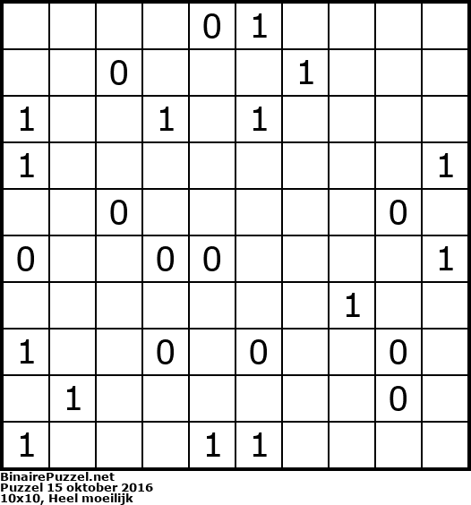 Binaire Puzzel