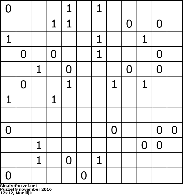 Binaire Puzzel