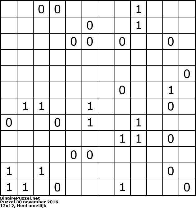 Binaire Puzzel