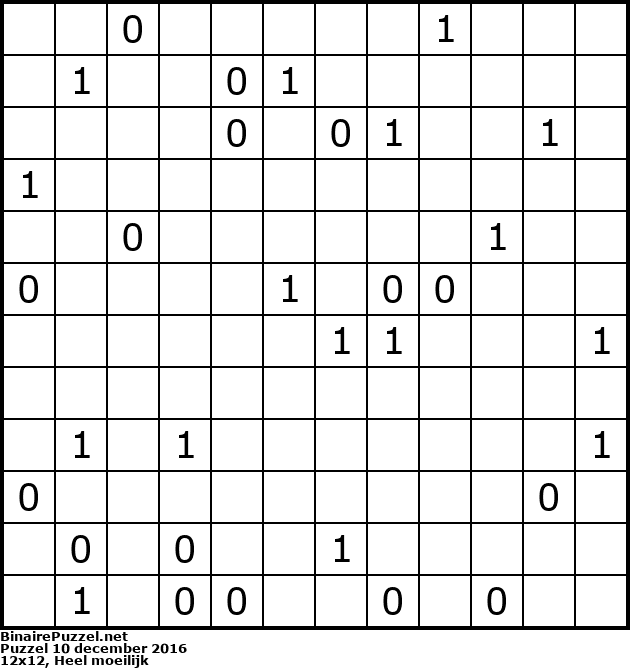 Binaire Puzzel
