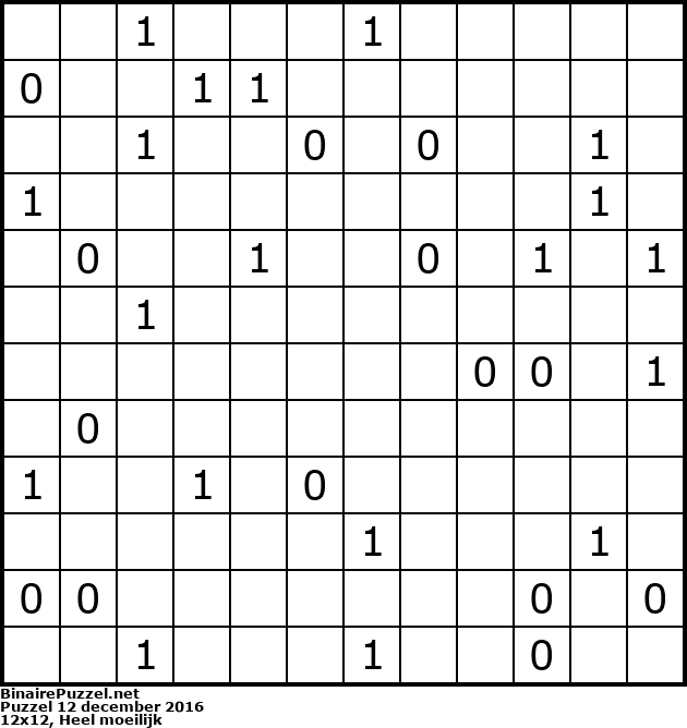 Binaire Puzzel