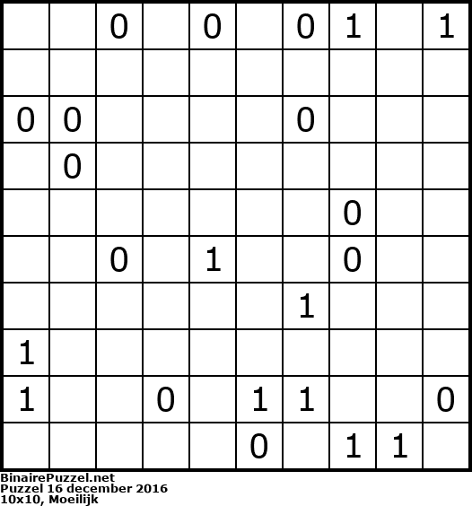 Binaire Puzzel