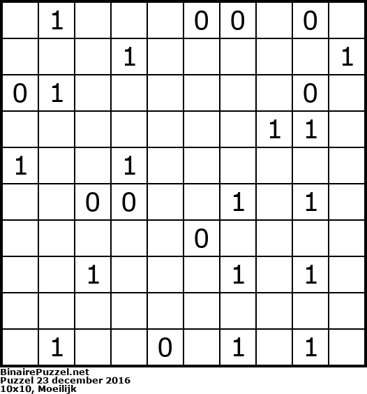 Binaire Puzzel