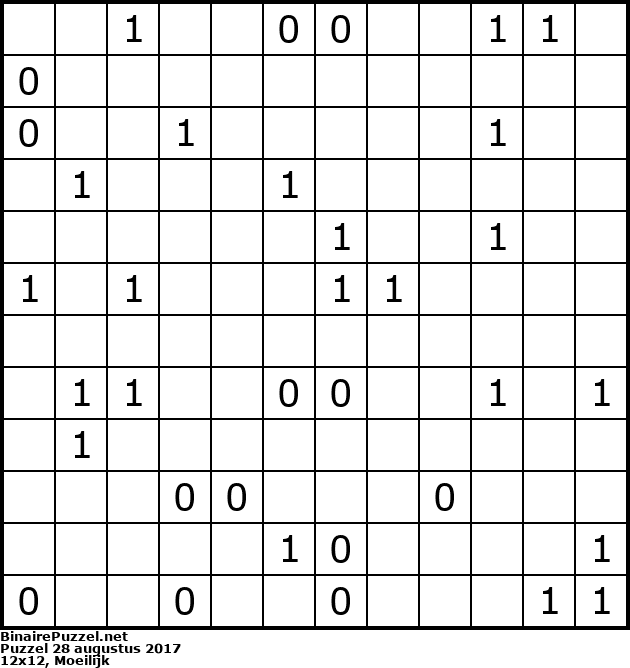 Binaire Puzzel
