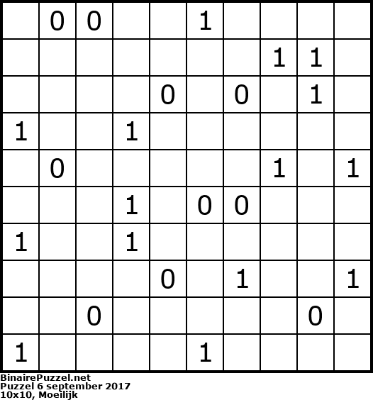 Binaire Puzzel