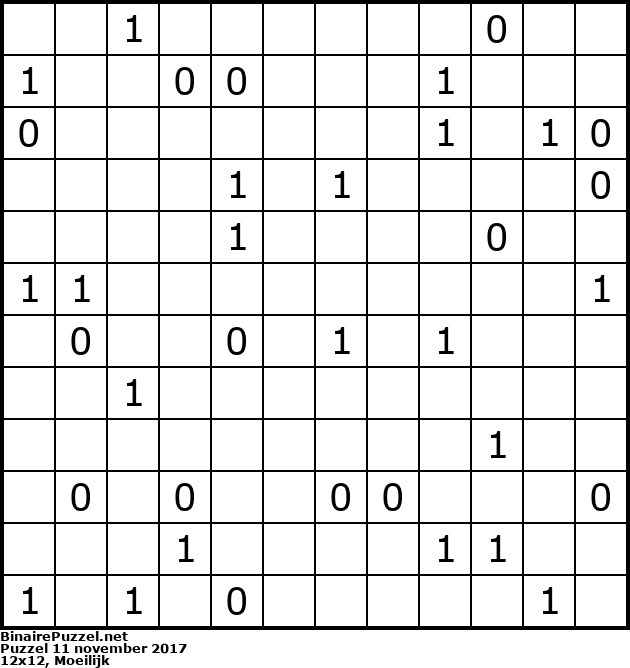 Binaire Puzzel