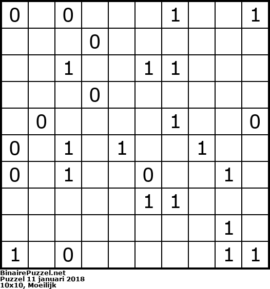 Binaire Puzzel