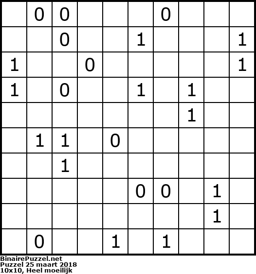 Binaire Puzzel