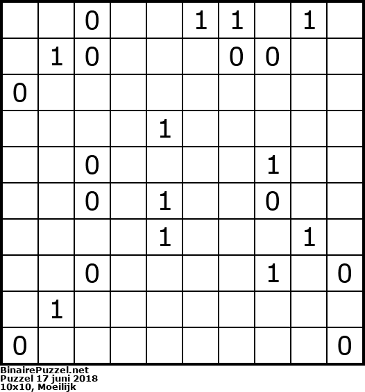 Binaire Puzzel