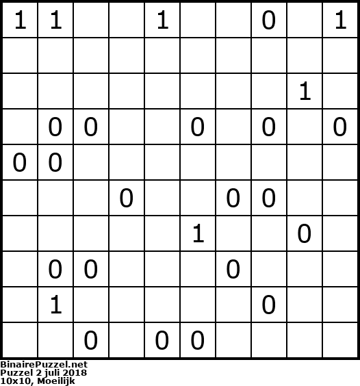 Binaire Puzzel