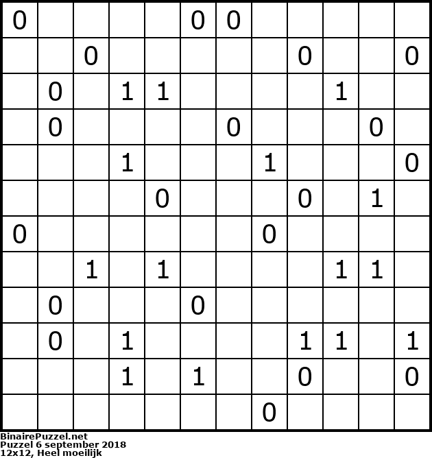 Binaire Puzzel