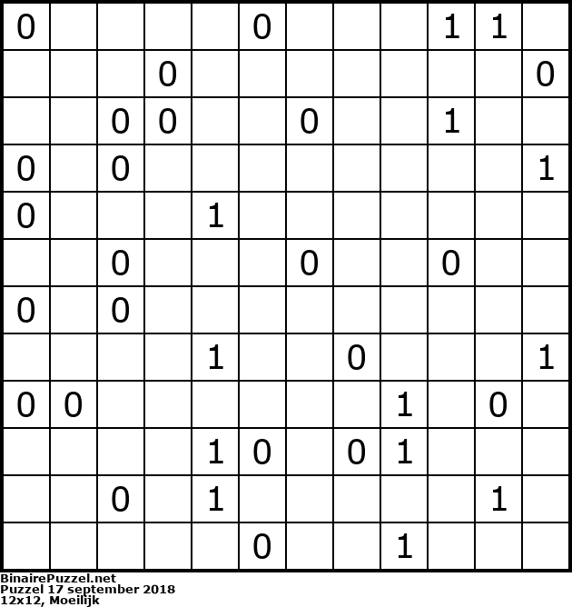 Binaire Puzzel