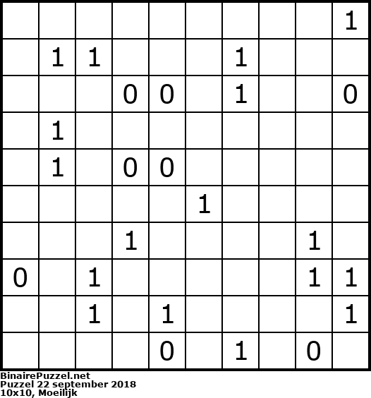 Binaire Puzzel