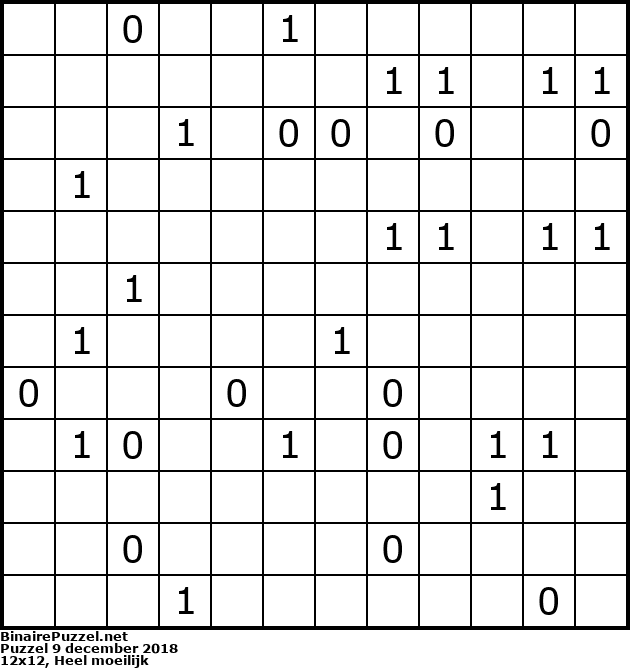 Binaire Puzzel