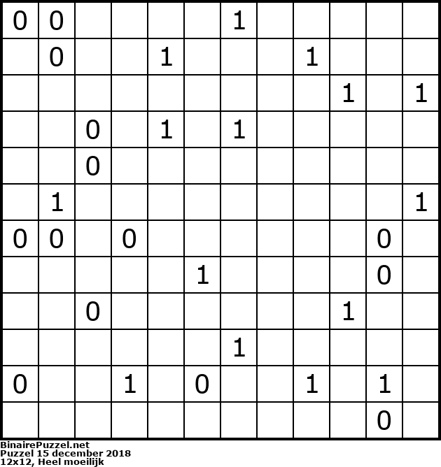 Binaire Puzzel
