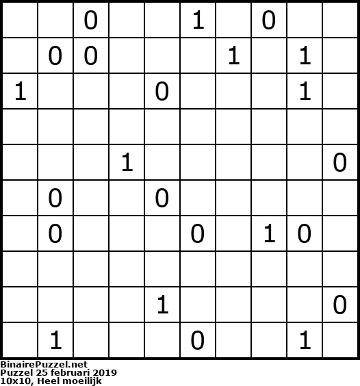 Binaire Puzzel