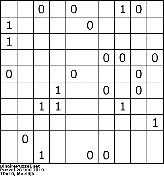 Binaire Puzzel