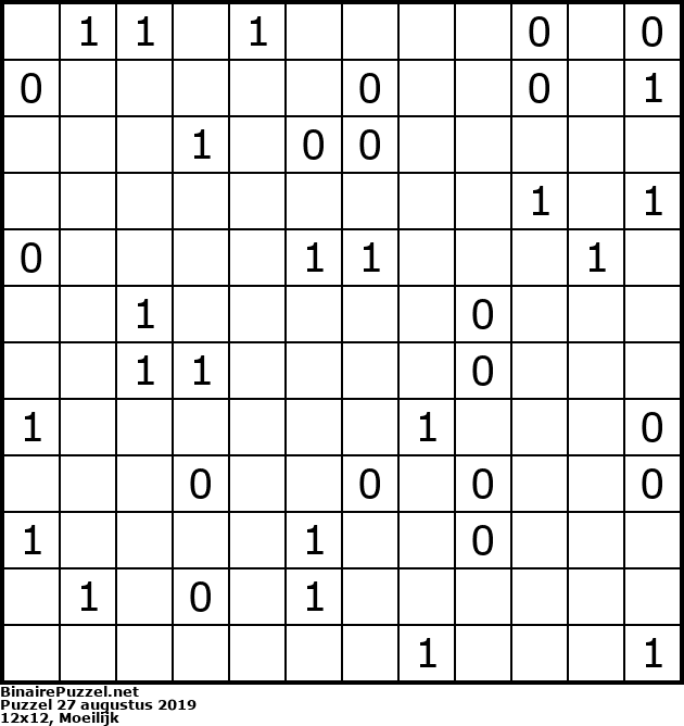 Binaire Puzzel