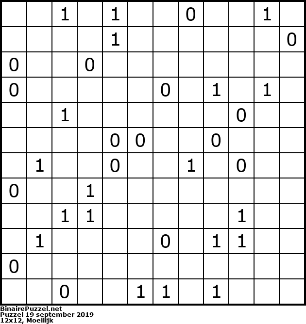 Binaire Puzzel