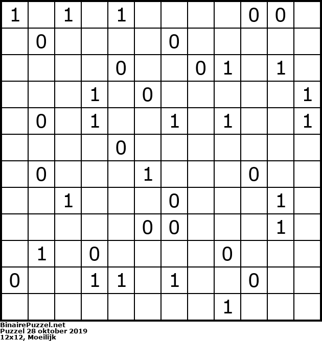 Binaire Puzzel