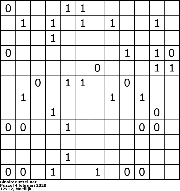 Binaire Puzzel