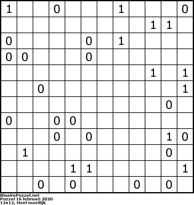 Binaire Puzzel