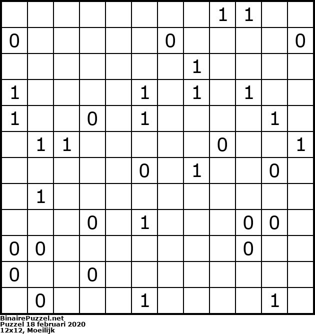 Binaire Puzzel