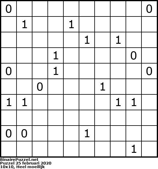 Binaire Puzzel
