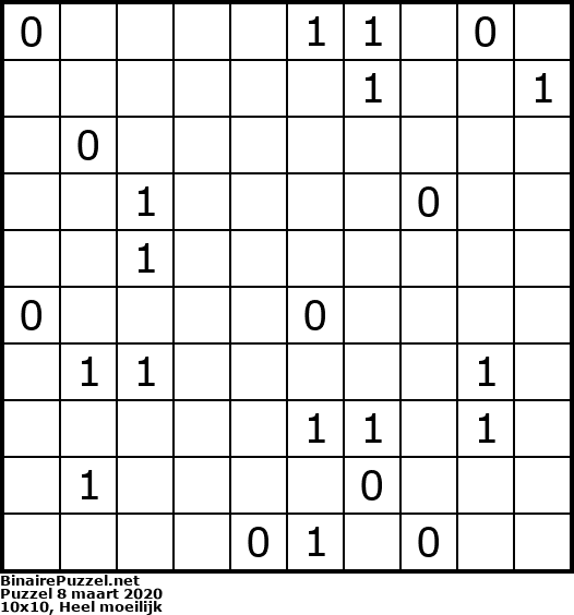 Binaire Puzzel