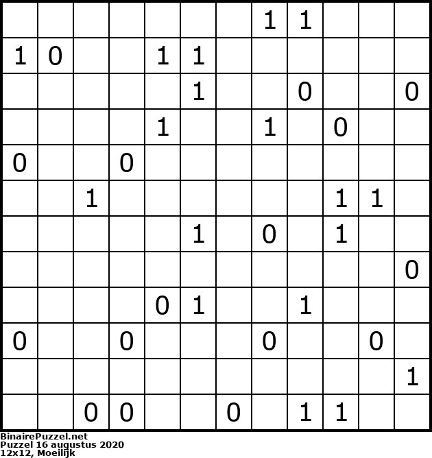 Binaire Puzzel
