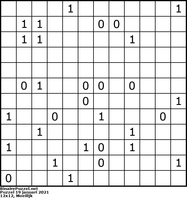 Binaire Puzzel