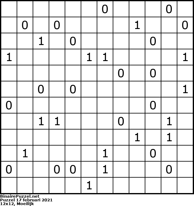 Binaire Puzzel