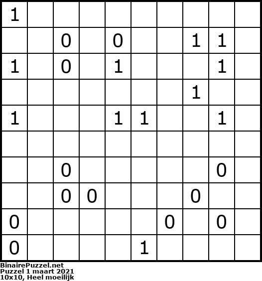 Binaire Puzzel