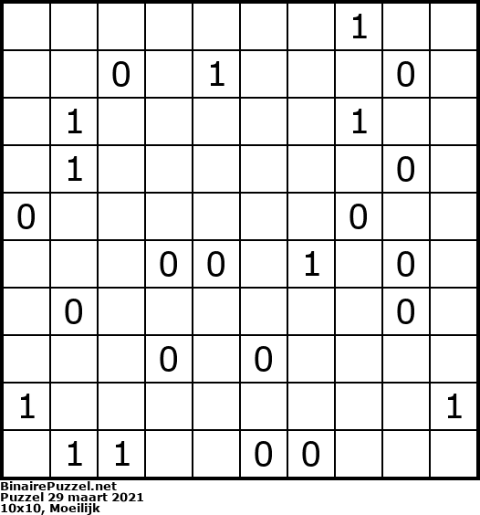 Binaire Puzzel