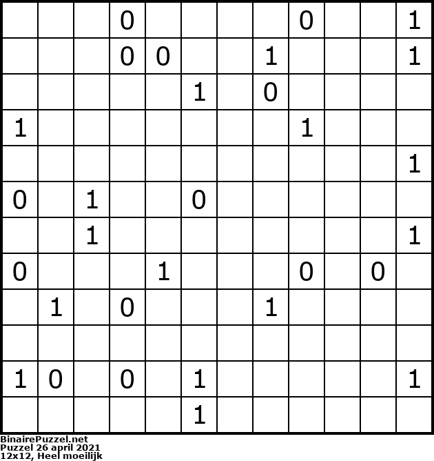 Binaire Puzzel