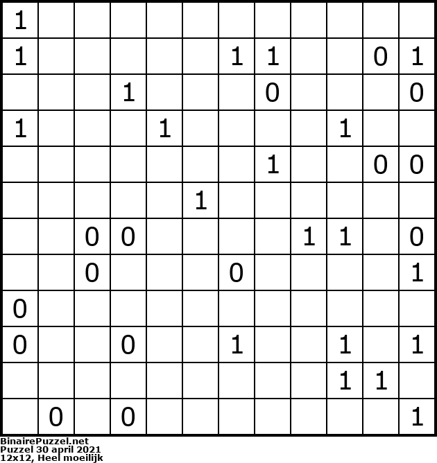 Binaire Puzzel