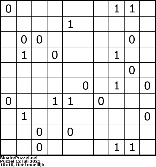 Binaire Puzzel