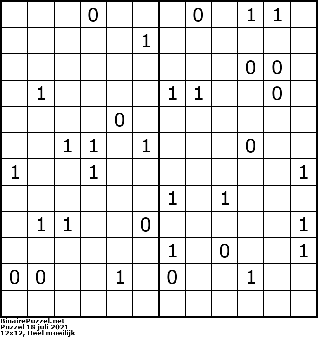 Binaire Puzzel