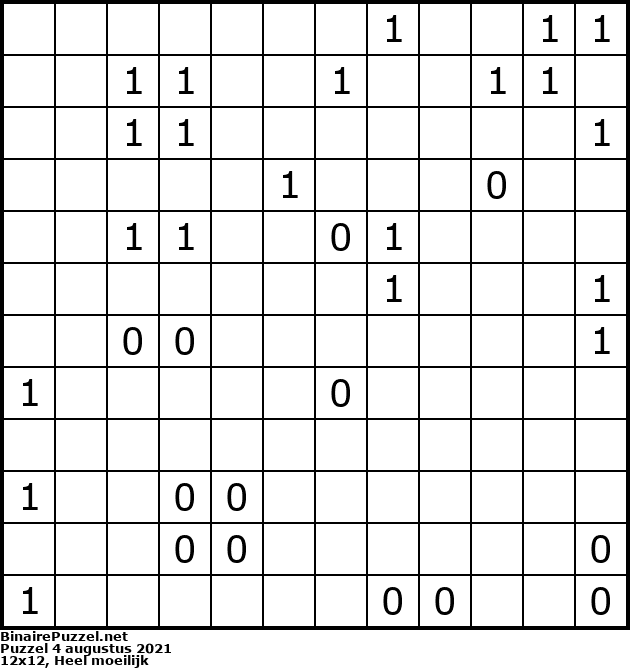 Binaire Puzzel