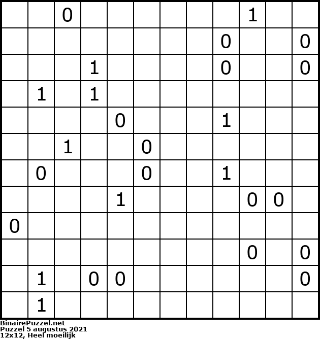 Binaire Puzzel