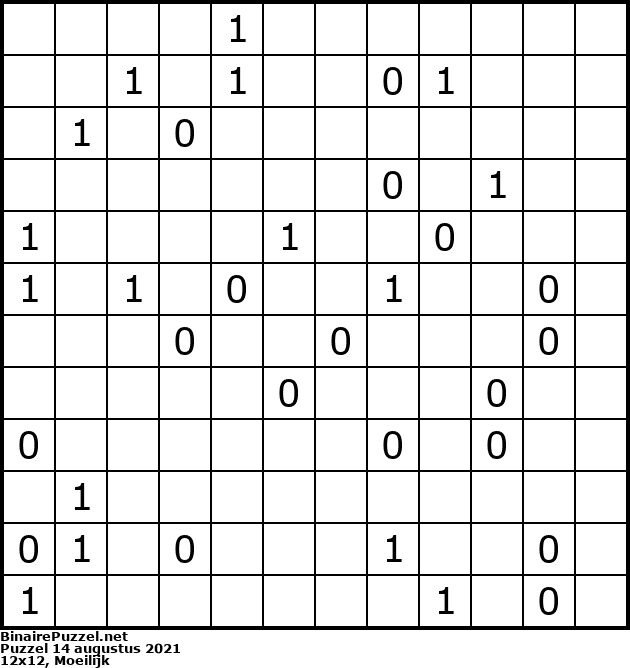 Binaire Puzzel