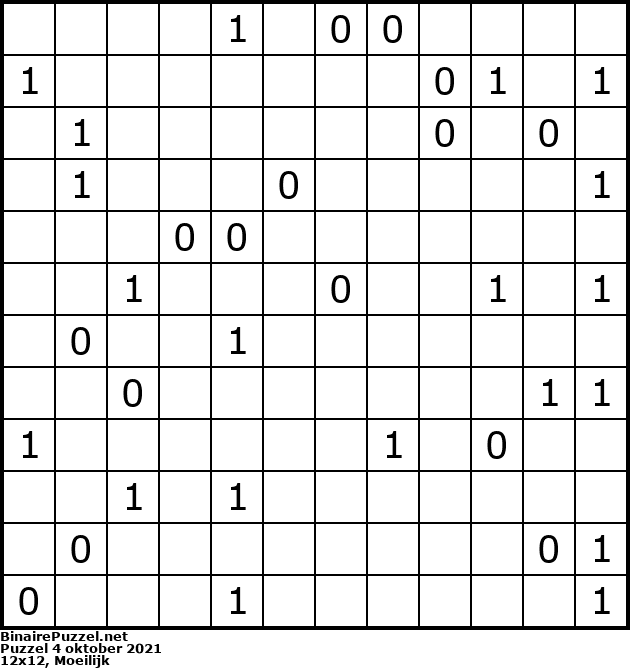 Binaire Puzzel
